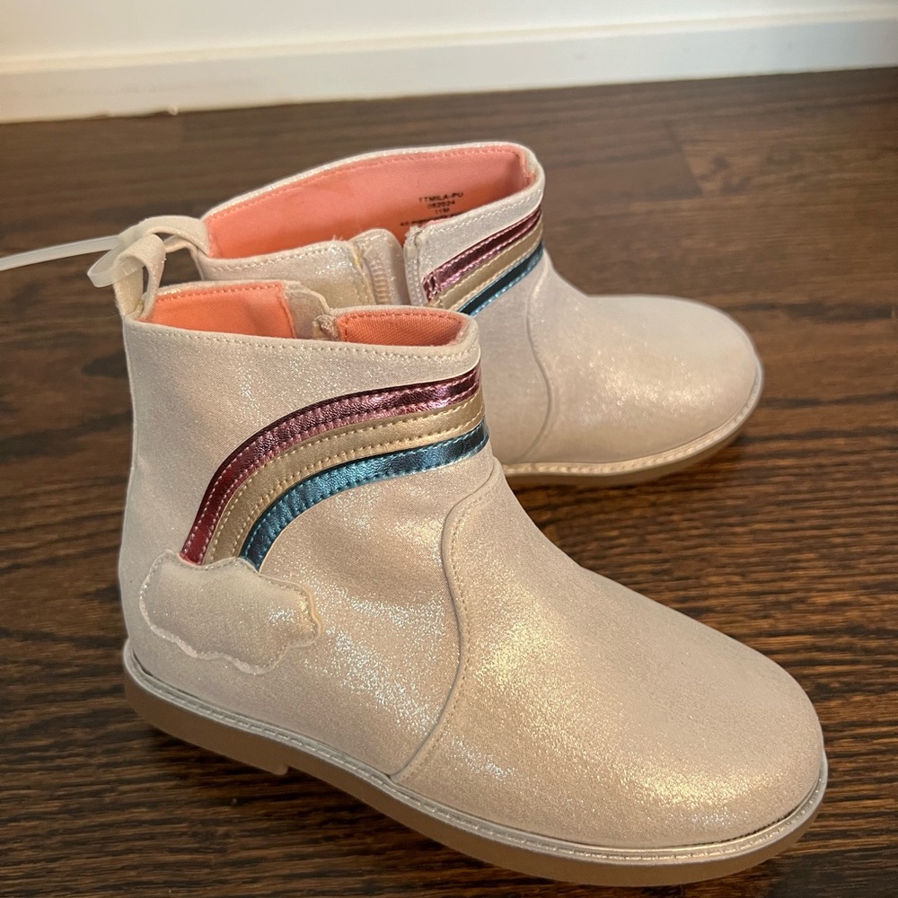 Tucker + Tate Kids Glittery Rainbow Ankle Boots- Size 11 NEW